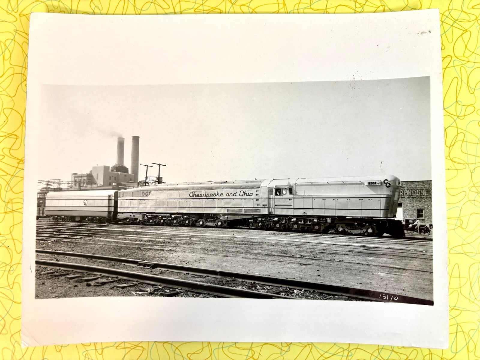 Vintage c1949-53 Chesapeake & Ohio C&O No. 500 Baldwin Centipede Photo Kodak