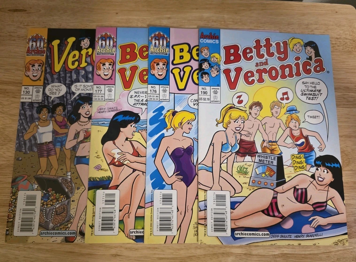 BETTY AND VERONICA LOT: #176, #177, #190 & Veronica #130 - Archie Comics