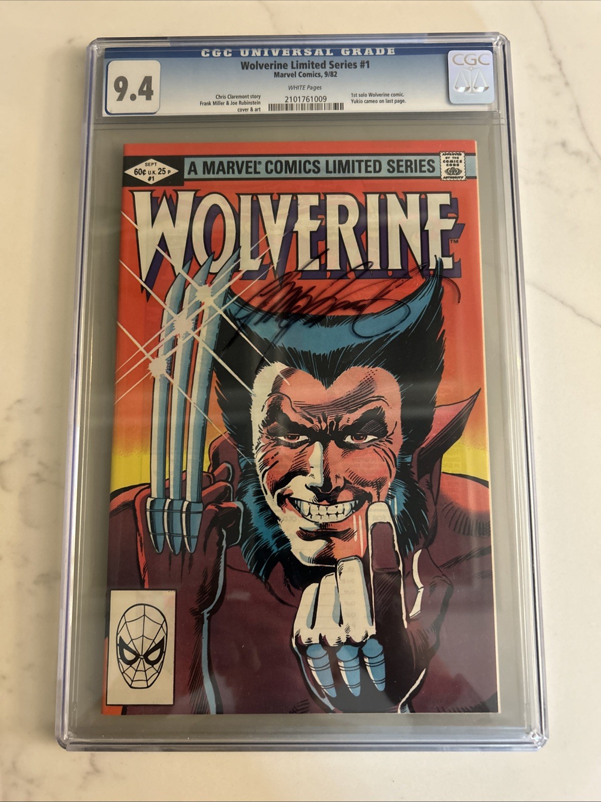 Wolverine Limited Series #1 (1982, Marvel Comics) 9.4 CGC Chris Claremont Auto