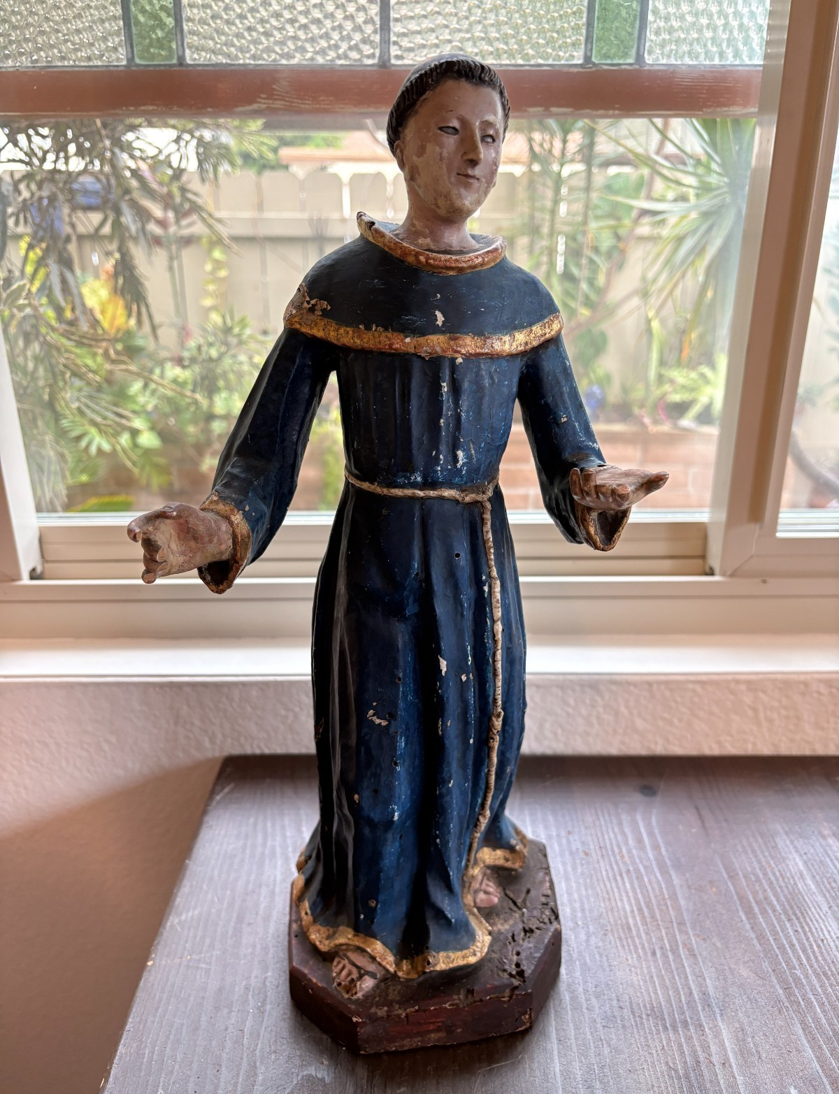 Antique Religious Santos Hand Carved St. Francis of Assisi - 19th Cen Sp Col