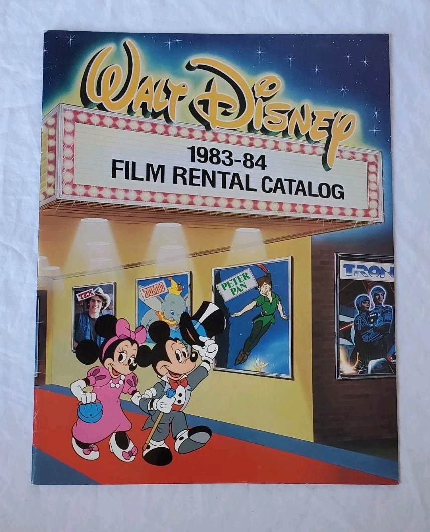 Rare 1983 Walt Disney Film Rental Catalog - Vintage Disneyana Media Ephemera