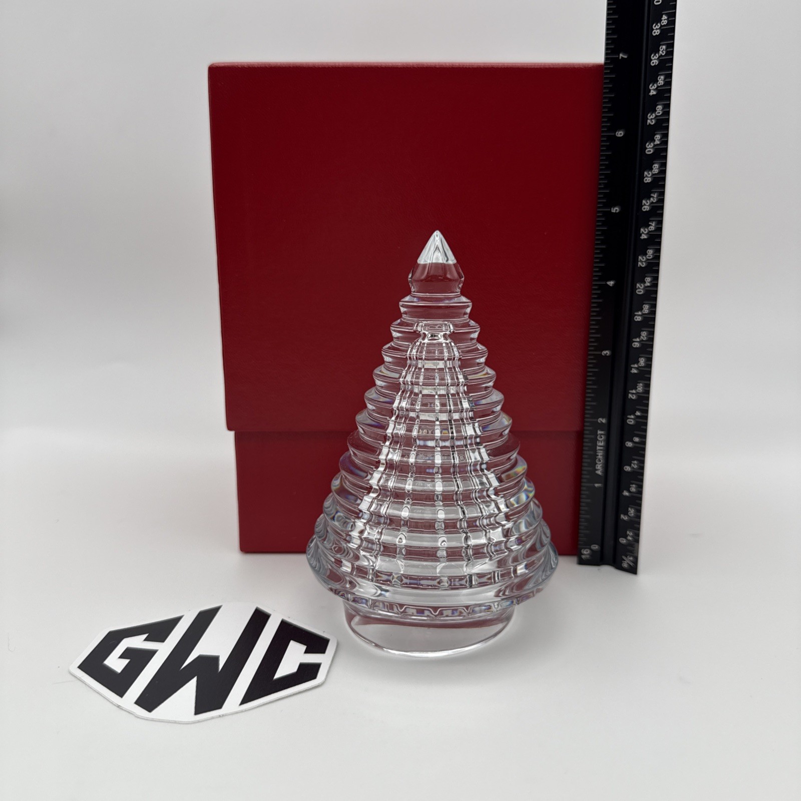Baccarat Eye Fir Christmas Tree Figurine Clear Crystal 2814965 New In Box Sealed