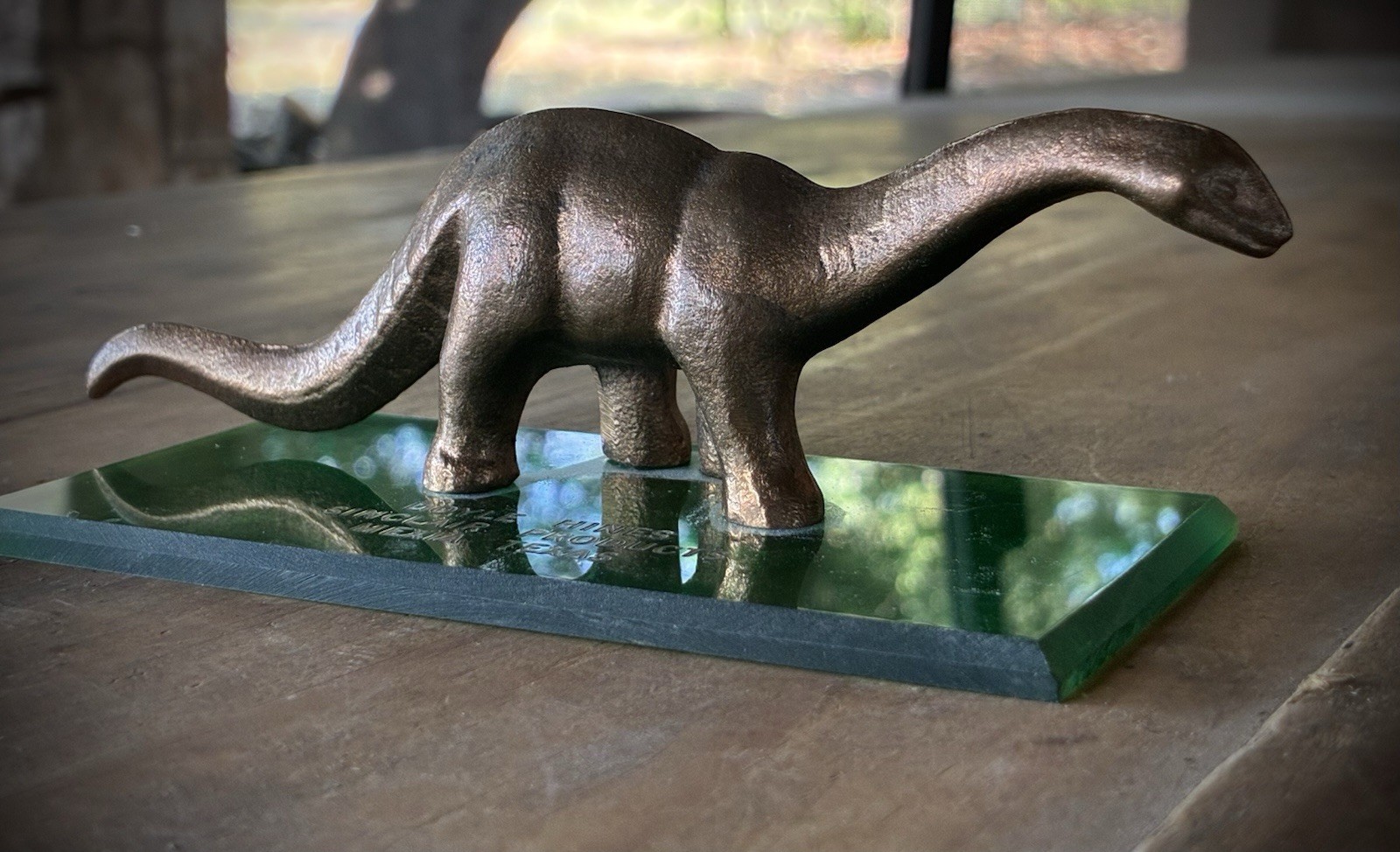Vtg Sinclair Dino Dinosaur Metal Advertising Oil & Gas Doyle Hines- distributor