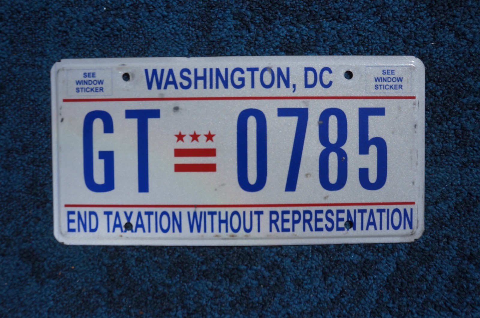 One or More RANDOM Washington DC District of Columbia License Plate Tags