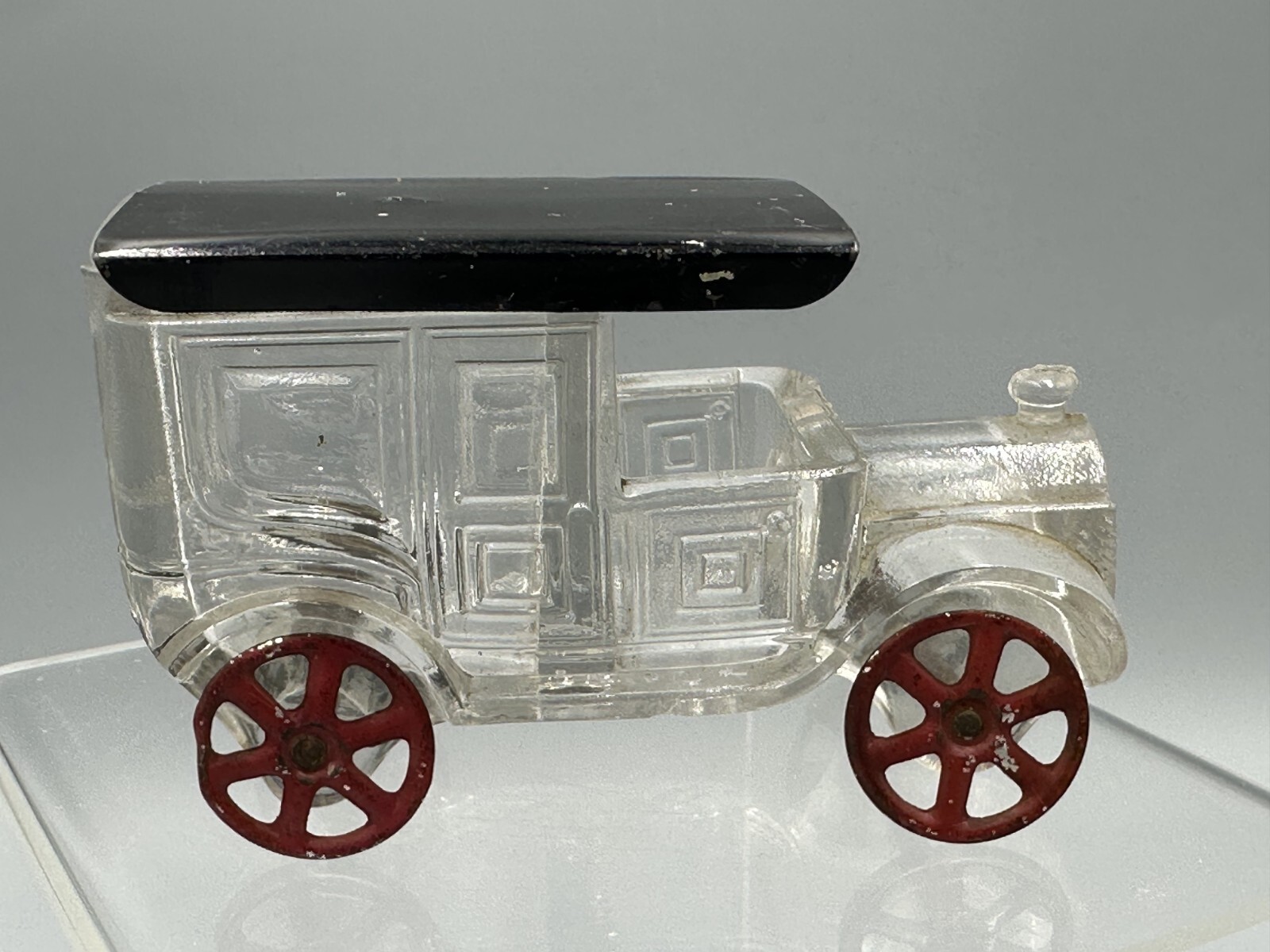 1910s WEST BROS Co AUTOMOBILE Car LIMOUSINE Glass CANDY CONTAINER Antique A&E 43