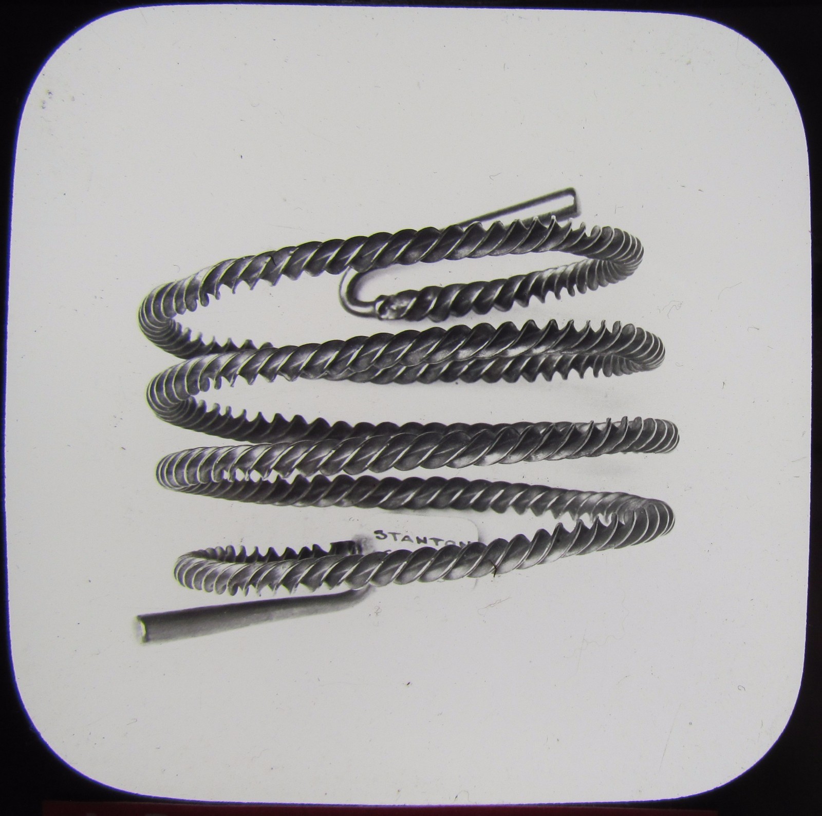 Glass Magic Lantern Slide BRITISH GOLD ARMLET C1890 PHOTO BRONZE AGE 