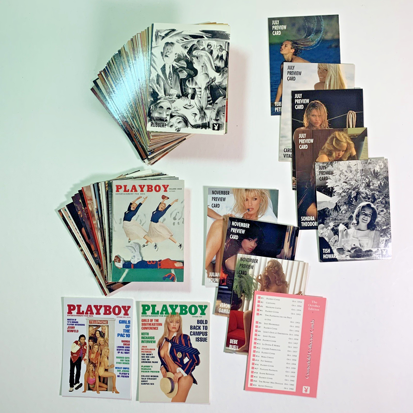 Playboy Centerfold Collection June and October Incomplete Card Sets Lot