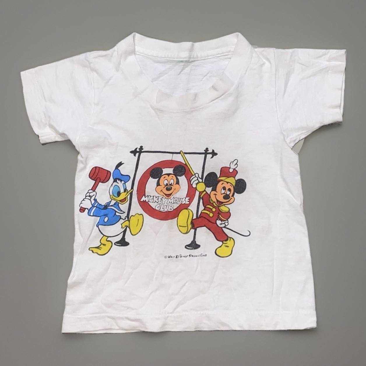 Vintage Disney Mickey Mouse Club T-shirt Toddler Size 2T Cartoon 60s Donald Duck