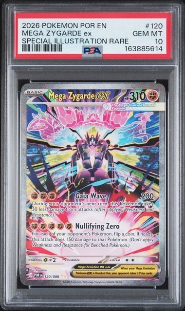 2026 Pokemon Perfect Order Mega ZYGARDE ex SIR #120 Card PSA 10
