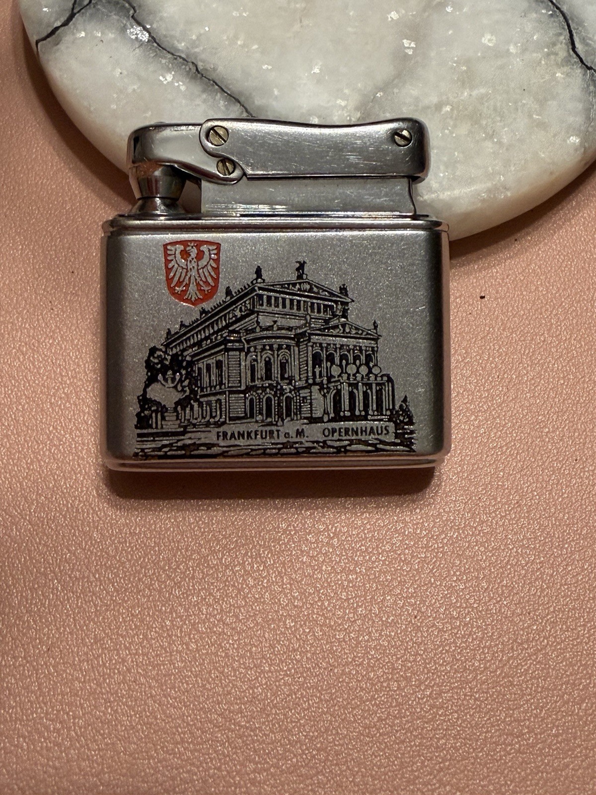 Vintage Ibelo Monopol Lighter Made In W. Germany Frankfurt Opernhaus