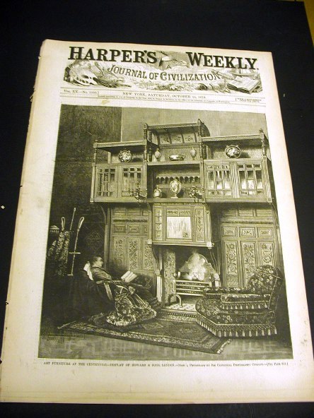 Harper's Weekly 1876 TH NAST FURNITURE FIREWORKS SEWARD