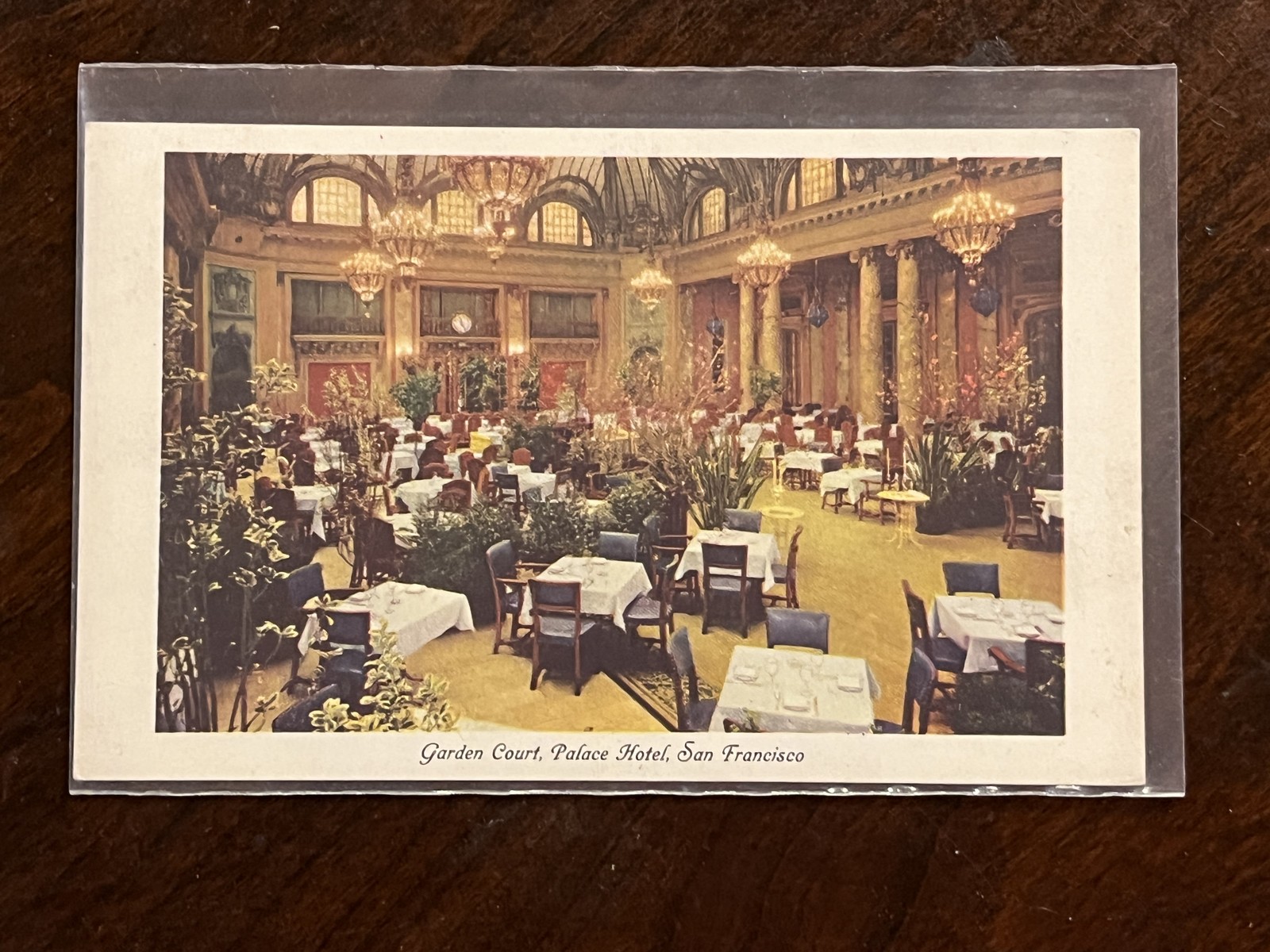 San Francisco California Palace Hotel Garden Court Dining Schwabacher Postcard