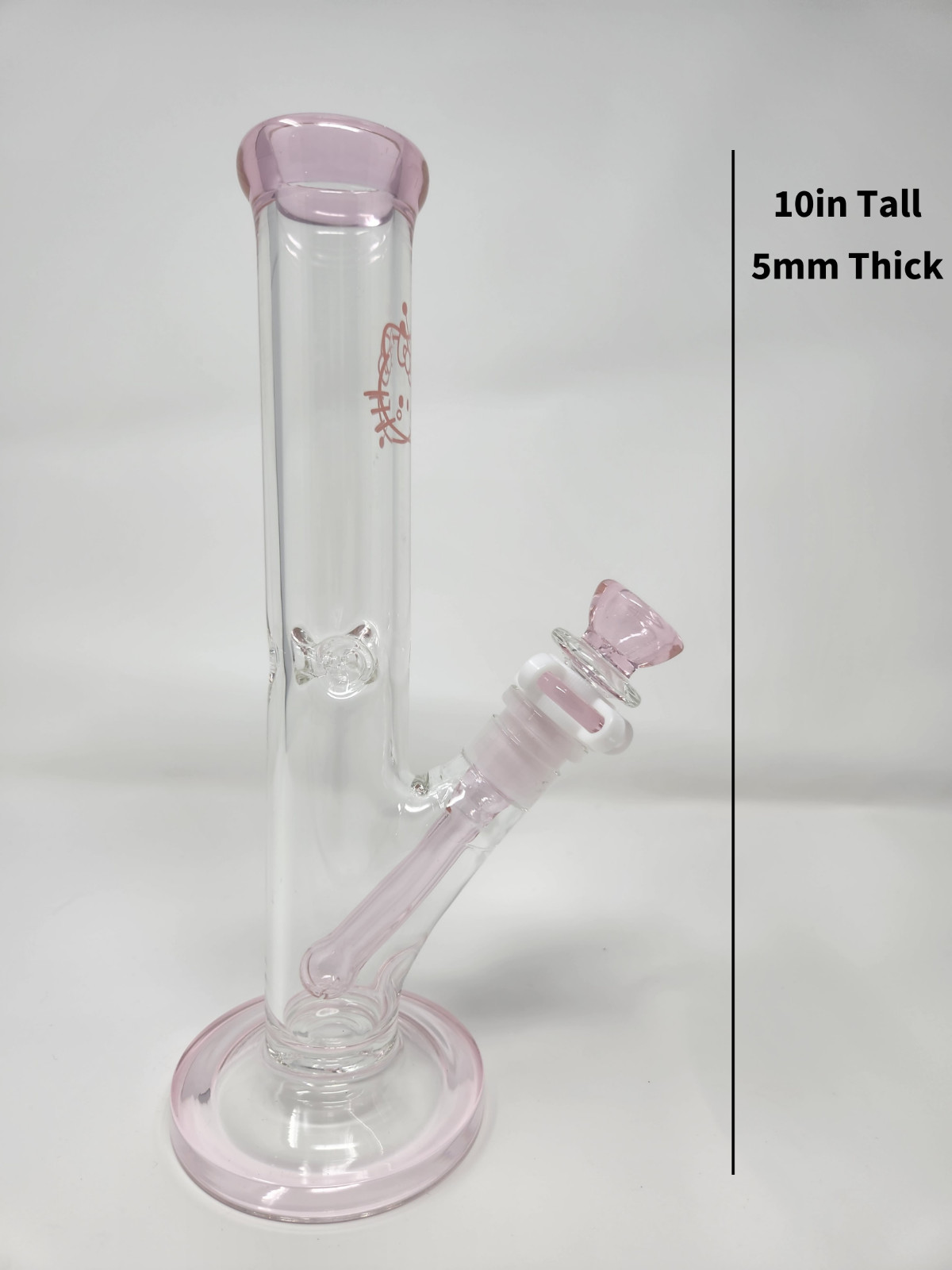 SALE 10in 5mm Pink Glass Straight Water Filter Bong Hookah Bubbler