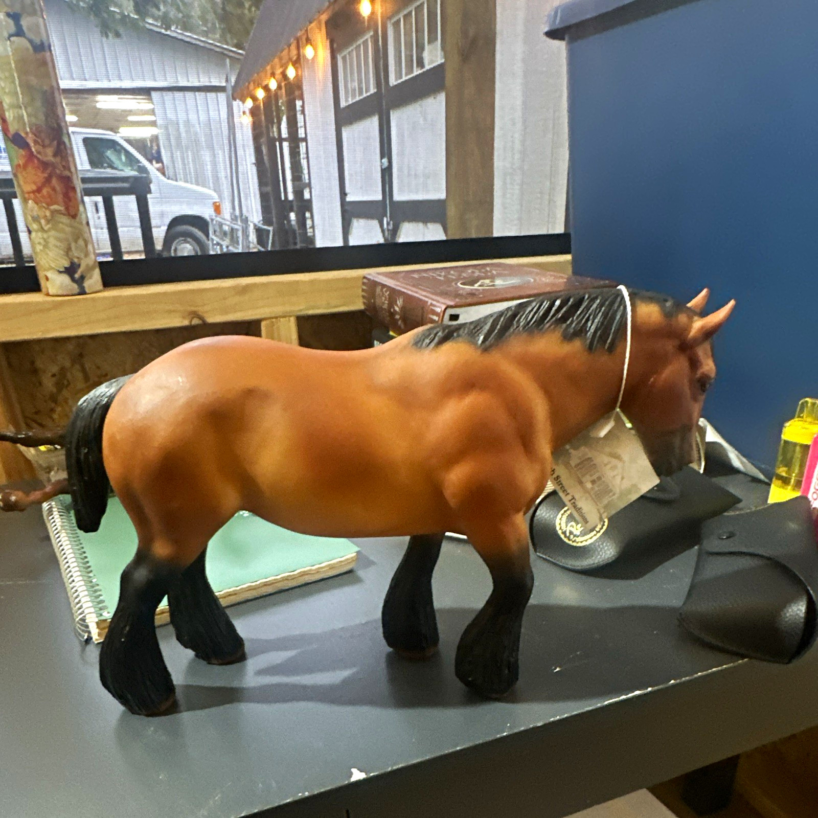 Breyer Plastic Horse Figurine Model Bay Draft Style Black Mane & Tail