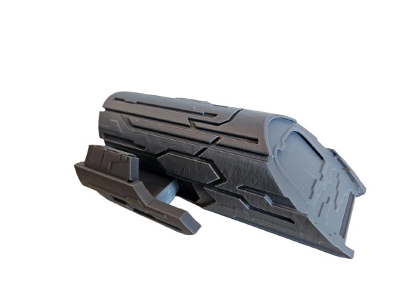Stargate Atlantis Puddle Jumper 6in Grey 3D Printed Ship Display Model