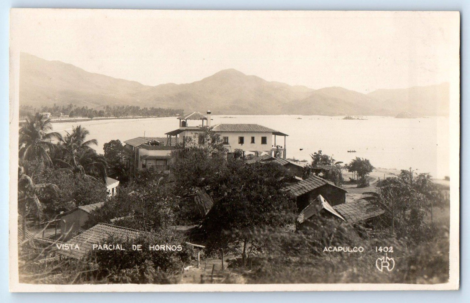 Guerrero Mexico Postcard Hornos Partial View Acapulco c1910 Martinez RPPC Photo