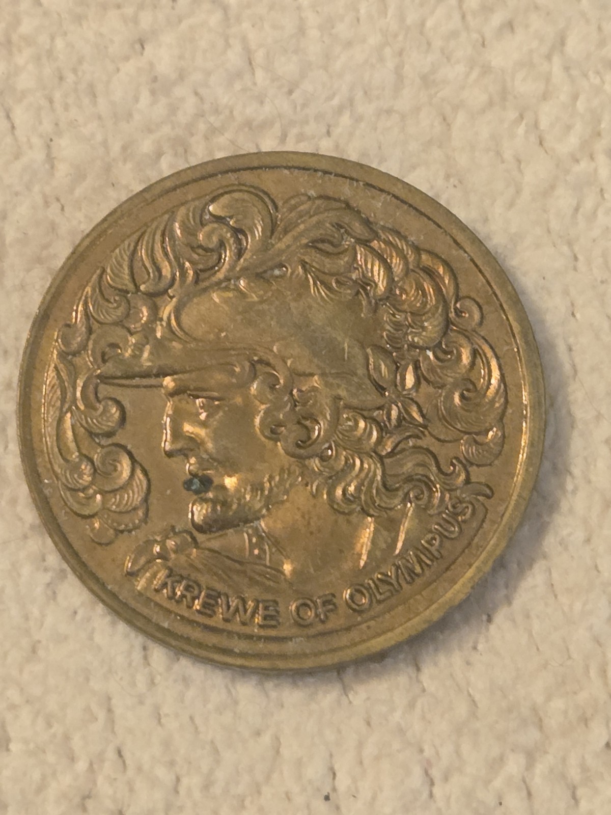 1984 Krewe of Olympus XIV New Orleans Mardi Gras Doubloon Medal Heavy Vintage