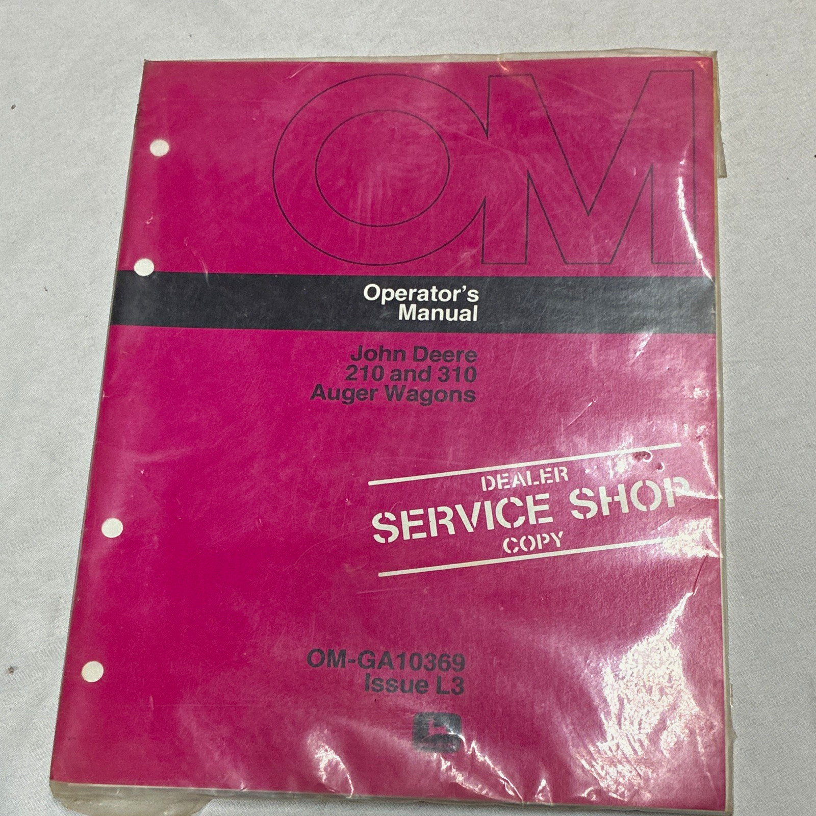 John Deere 210/310 Auger Wagons Operator’s Manual OM-GA10369 Issue L3
