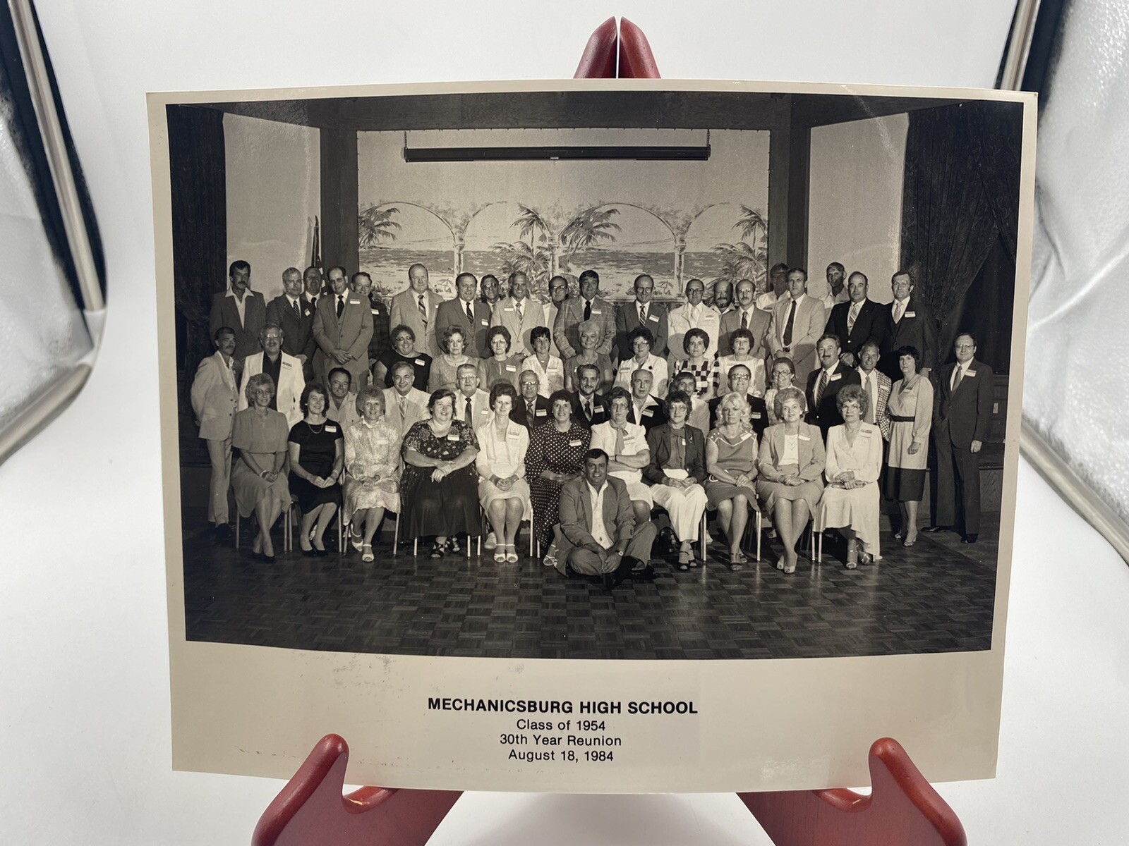 Mechanicsburg, PA HIGH SCHOOL Class of 1954 8x10 B&W PHOTO: 30th Reunion 1984