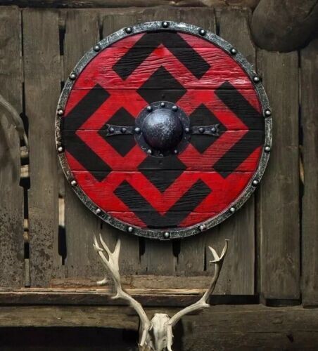 Elegant Looking Beautiful  Norway Authentic Battle worn Replica Wooden Shield