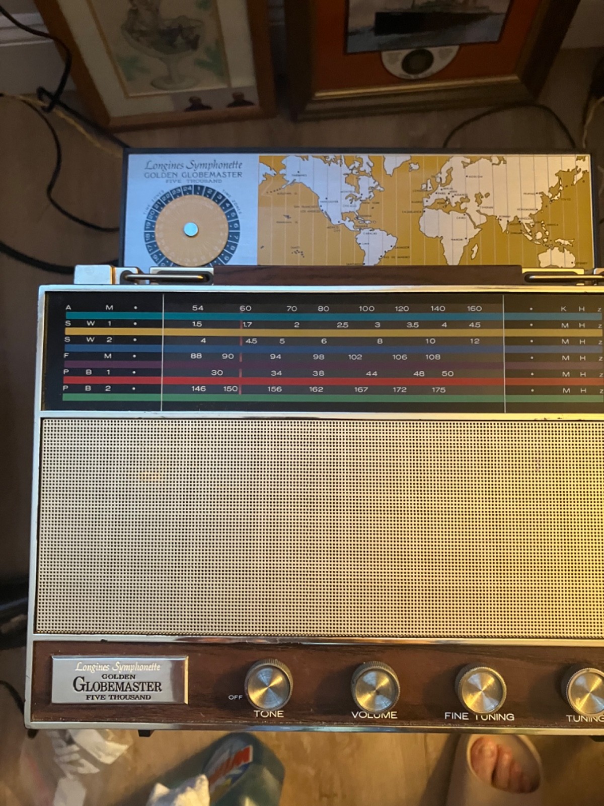 Radio Longine Symphonette Golden GLOBEMASTER 5000