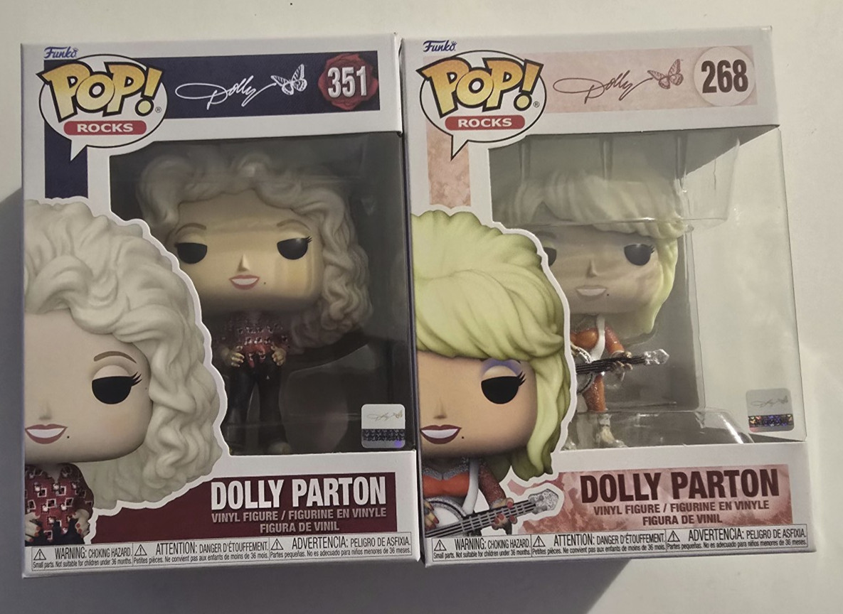 Funko Pop Dolly Parton #351 and #268 Two Pack
