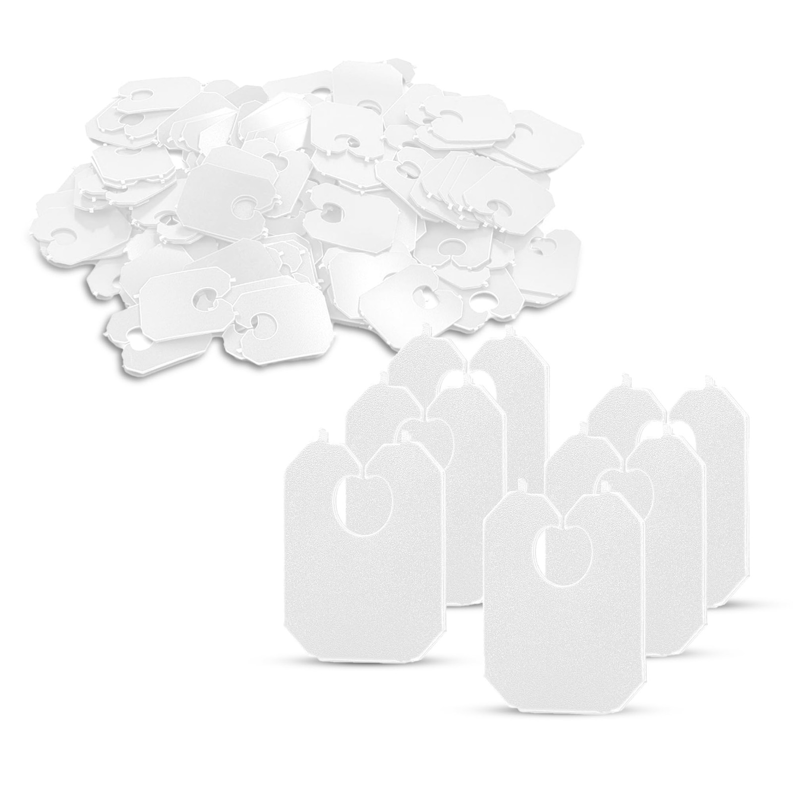 MT Products White Plastic Bread Clips 7/8\