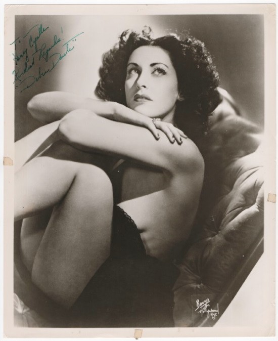 DEBRA DANTE Famed Burlesque Stripper Signed Bruno of Hollywood Photo Vintage