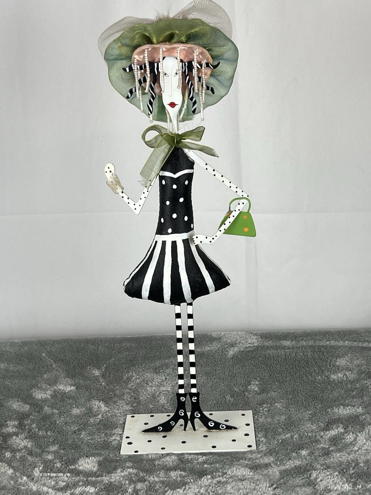 Vintage Metal Lady Collectors Contemporary Art Style Conversation Piece 