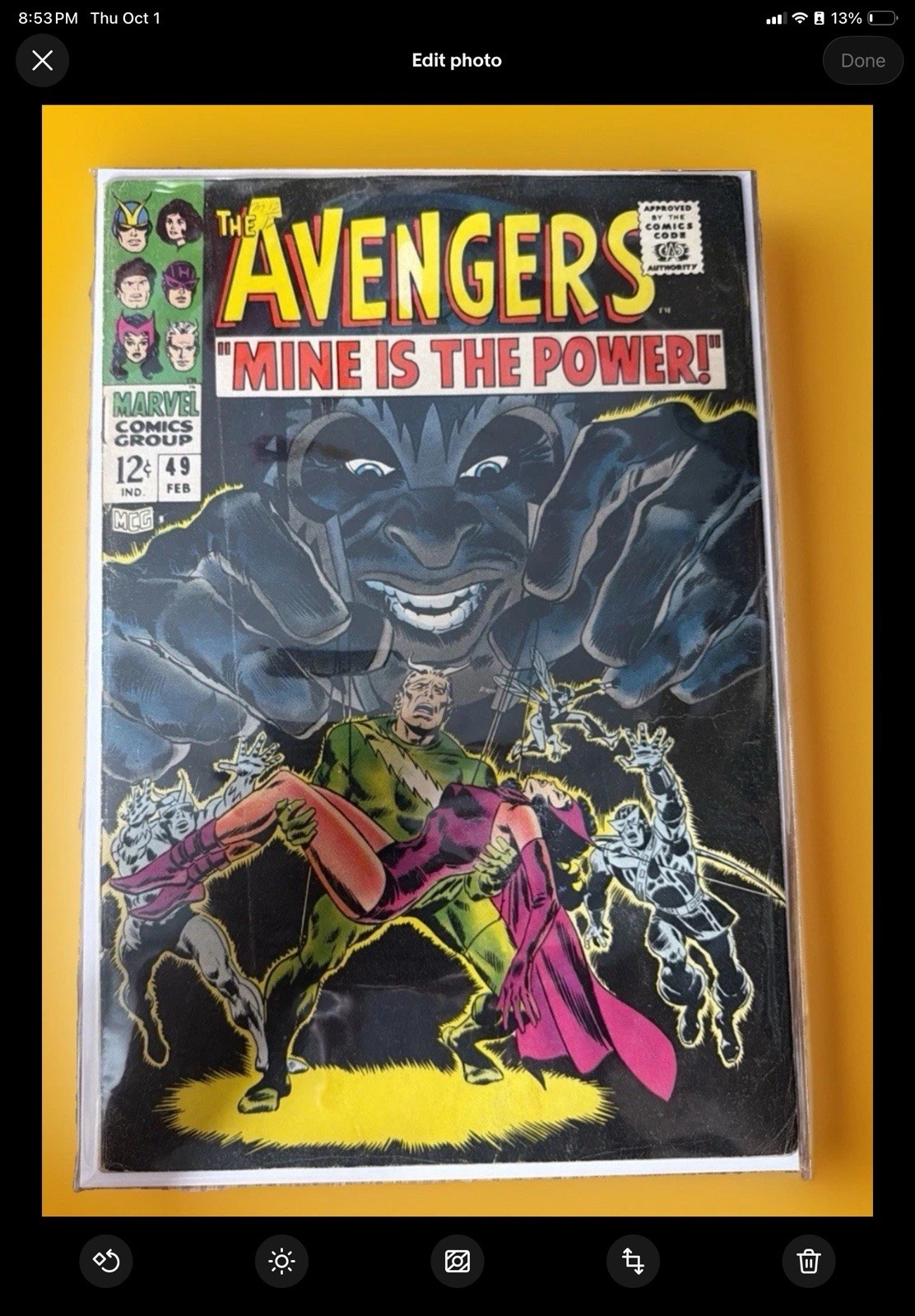 The Avengers #49 🔑 1st App Typhon Marvel February 1968