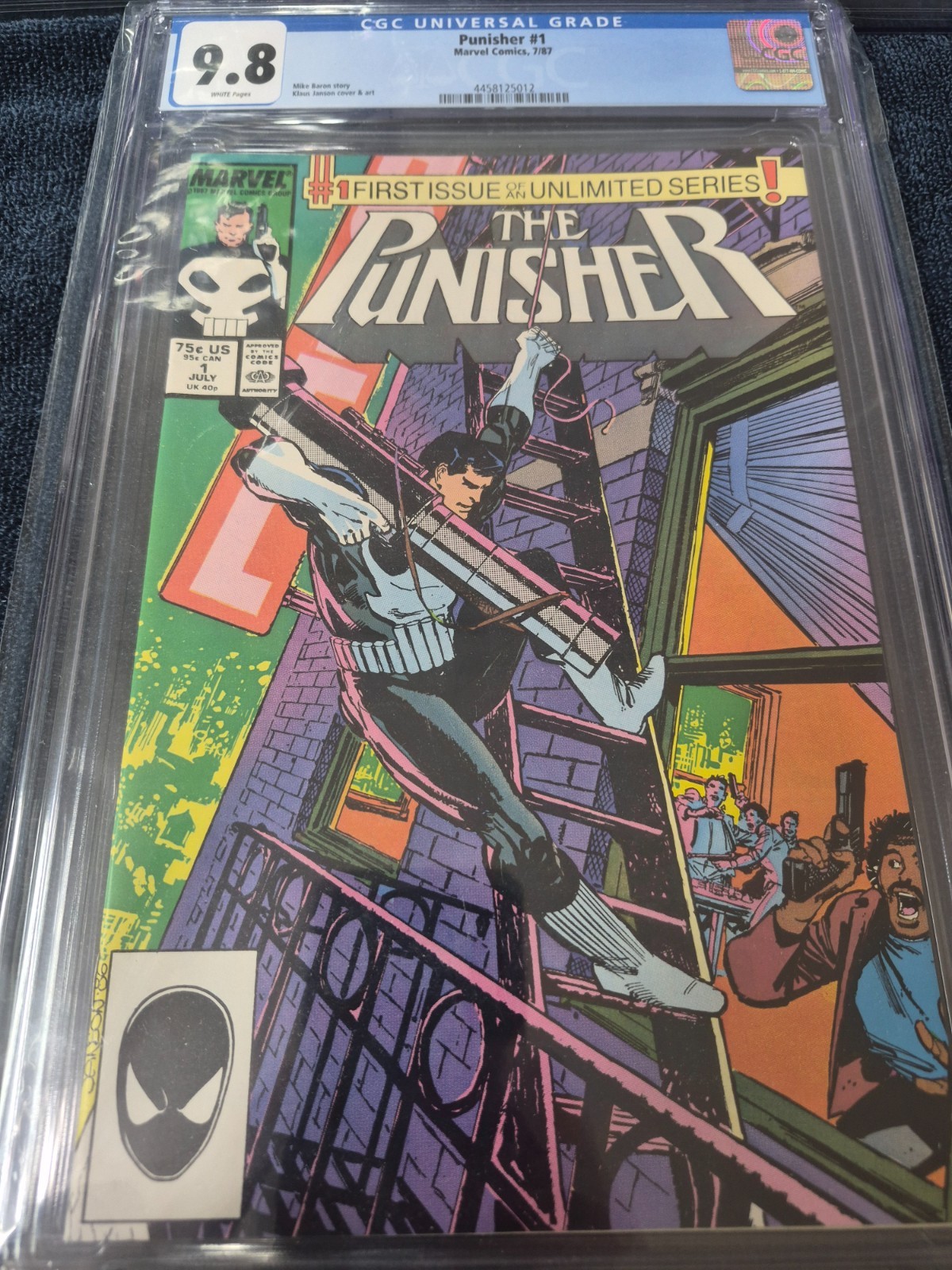Marvel The Punisher 1 1987 CGC 9.8 White Pages