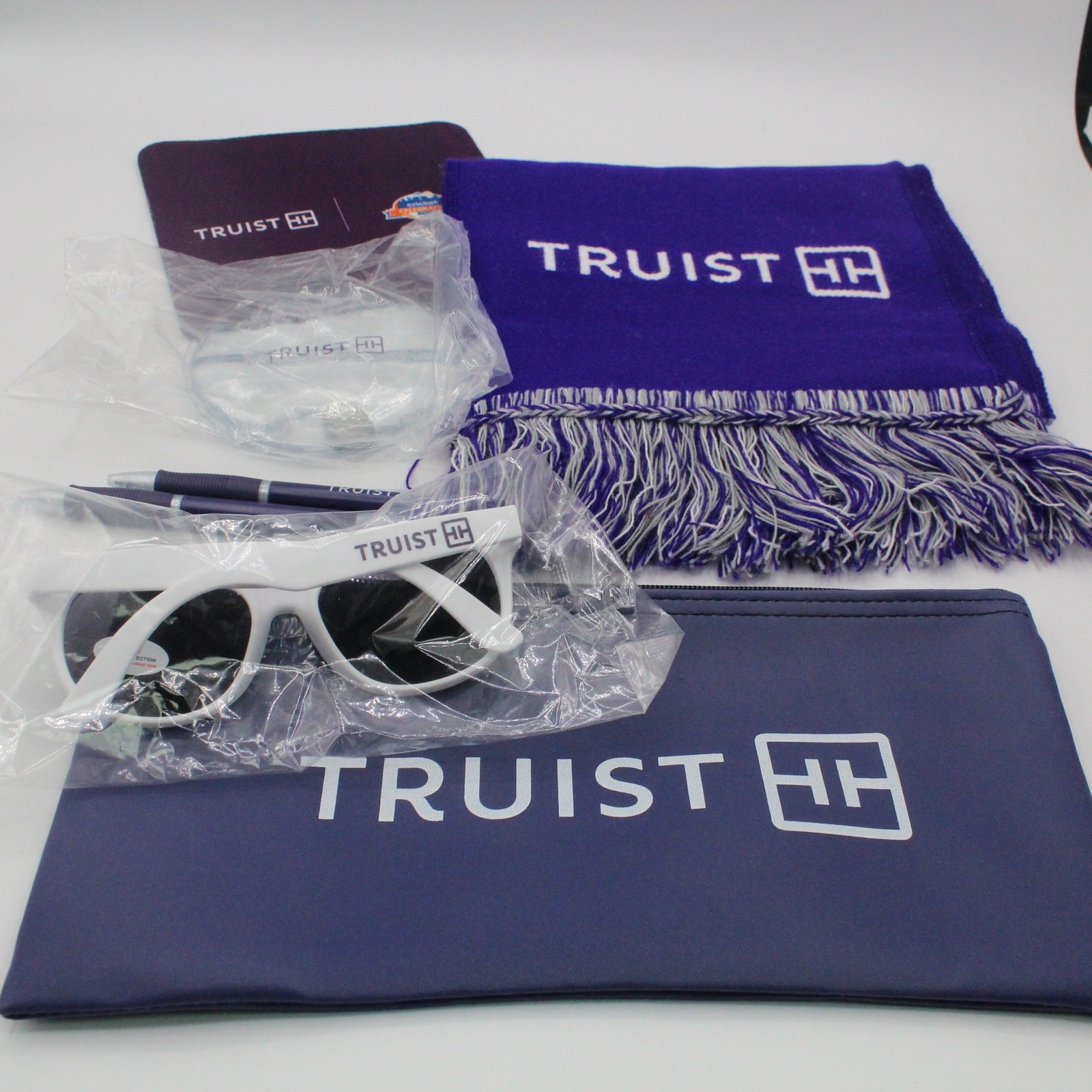 NEW Truist Bank Cricket Celebration Bowl Promo Bundle Purple Scarf Mouse Pad