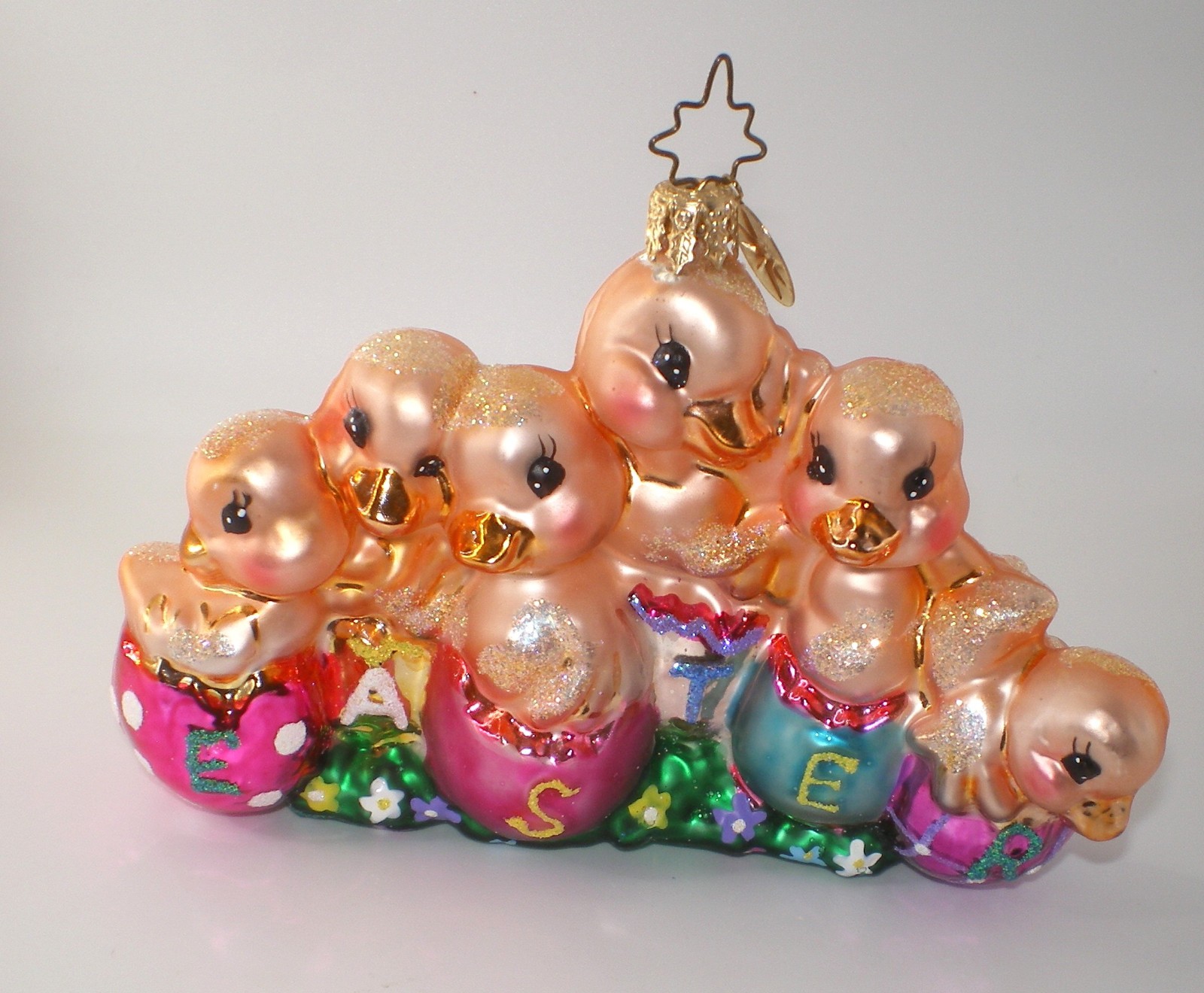 Vintage 2002 Christopher Radko EASTER PARADE Glass Ornament 5 x 3.25 ~ RARE