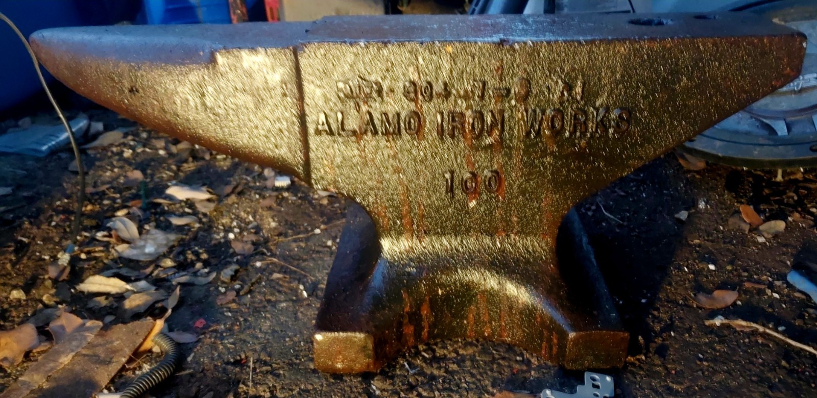 Rare Texas Alamo Iron Works 100lb Anvil Blacksmith One Horn Excellent Condition