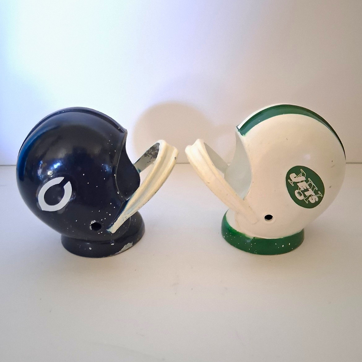 Vintage 1960s New York Jets Helmet  Metal bottle openers
