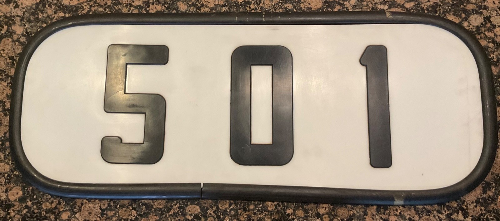 Norfolk and Western N&W EMD #501 Locomotive Number Board w/ Mounting Gasket