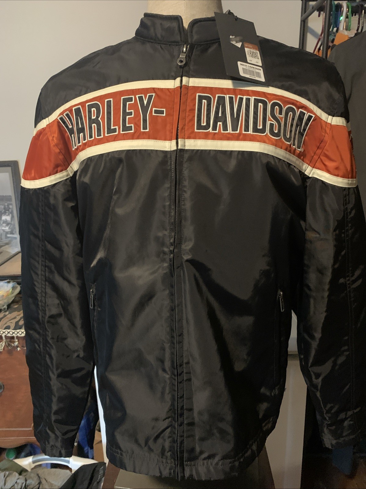 NWT Harley-Davidson Men's Generations Jacket Black Nylon 98537-14VM Medium