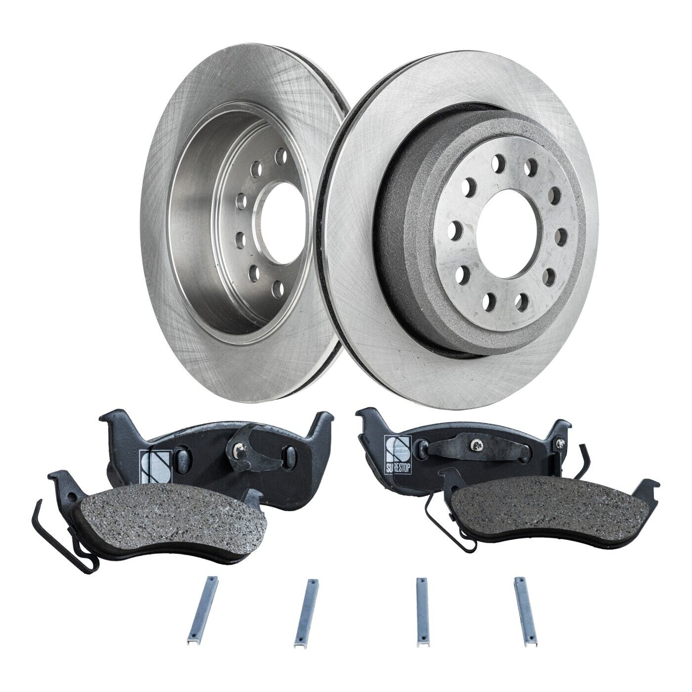 Rear Brake Disc Rotors and Pads Kit For Lincoln Town Car 2003 2004
