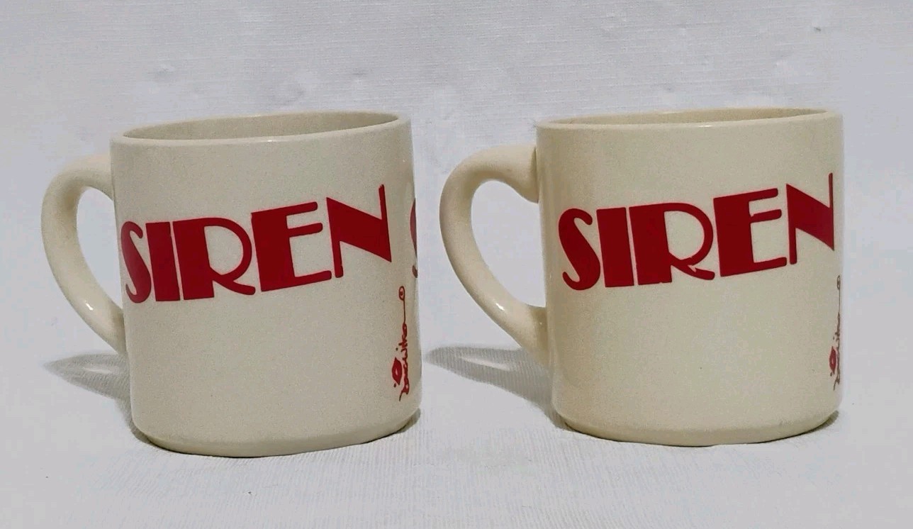 Vintage Dan Wilson SIREN Set Of 2 Coffee Mugs Made In USA
