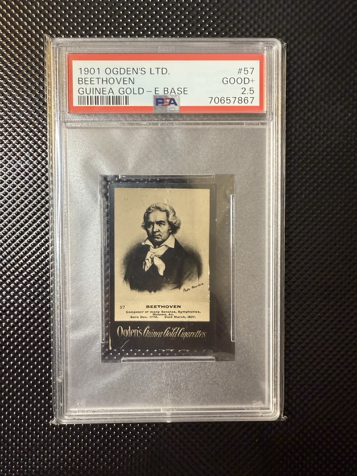 1901 Ogden\'s Ltd. Guinea Gold-F Base Set-Break # 57 Beethoven PSA 4 VG-EX