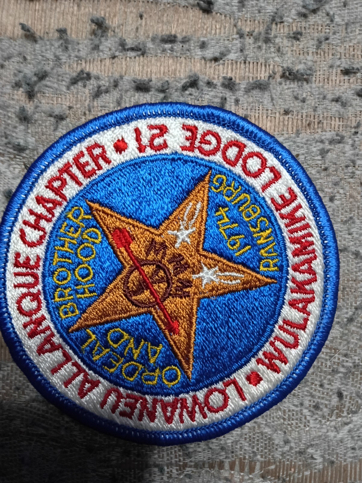 1974 Order Of The Arrow Ordeal And Brotherhood Patch