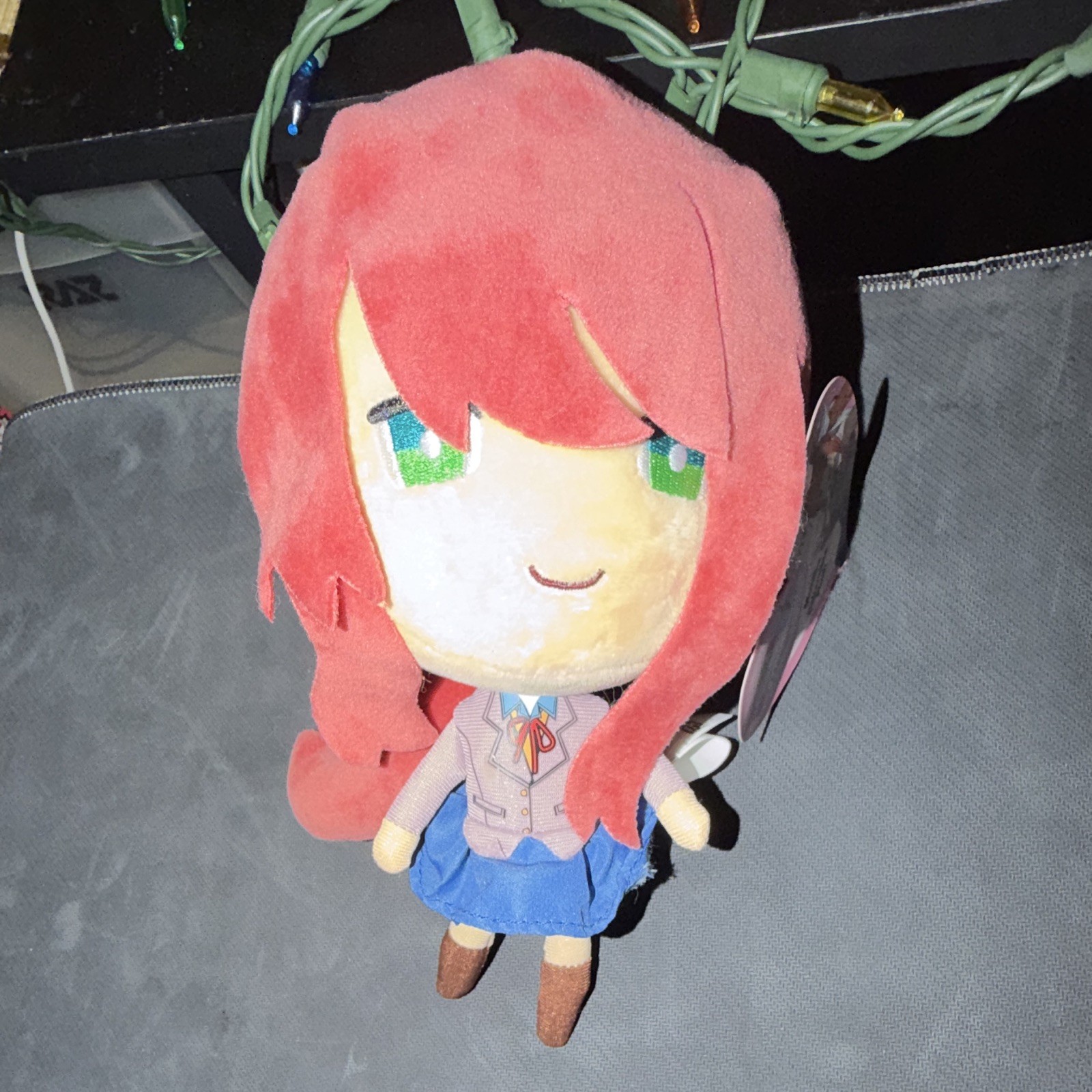 NEW RARE Doki Doki Literature Club Monika Collectible Plush w/ Label Tag