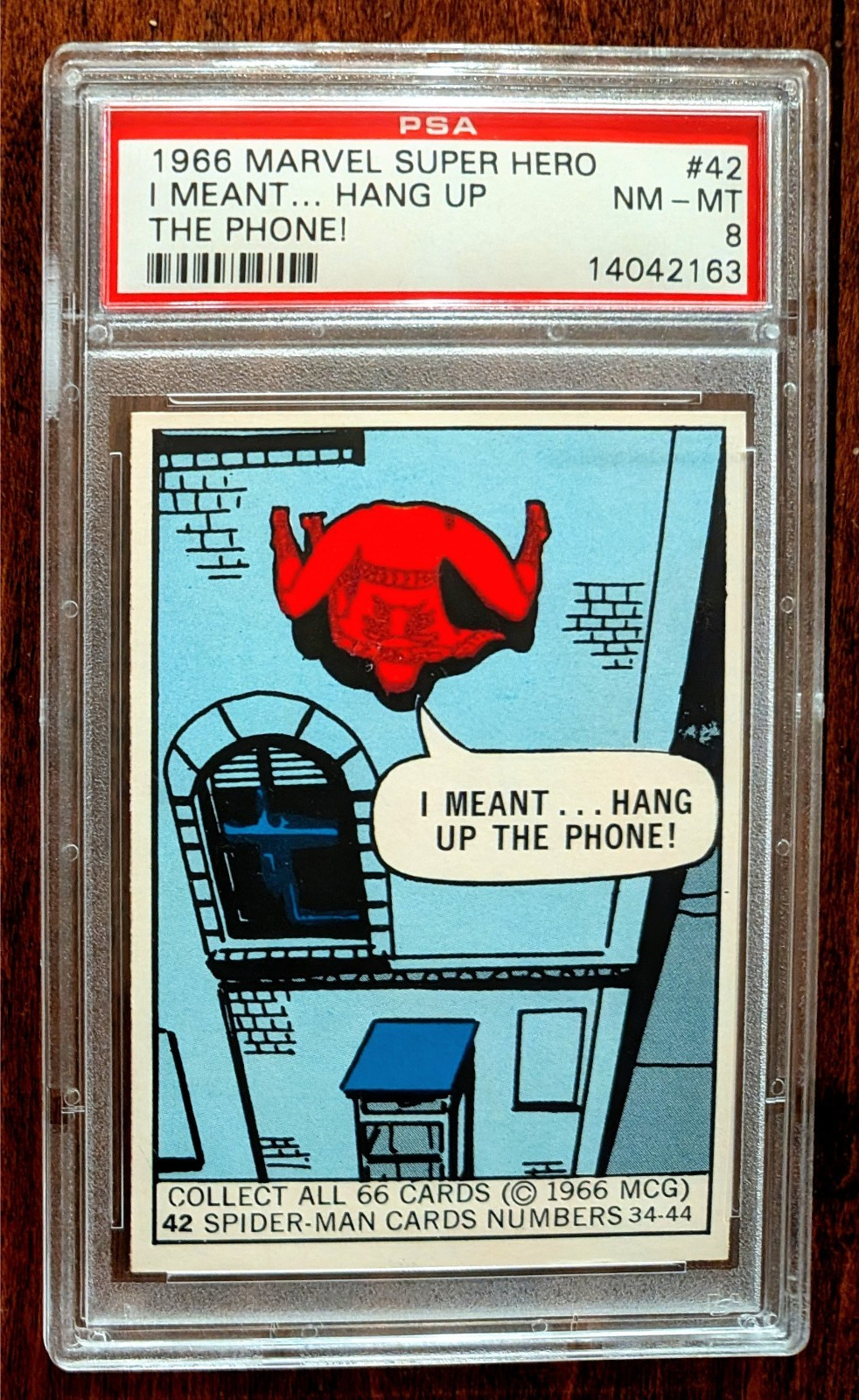 1966 DONRUSS MARVEL SUPERHEROES #42 PSA 8 NM-M SPIDER-MAN