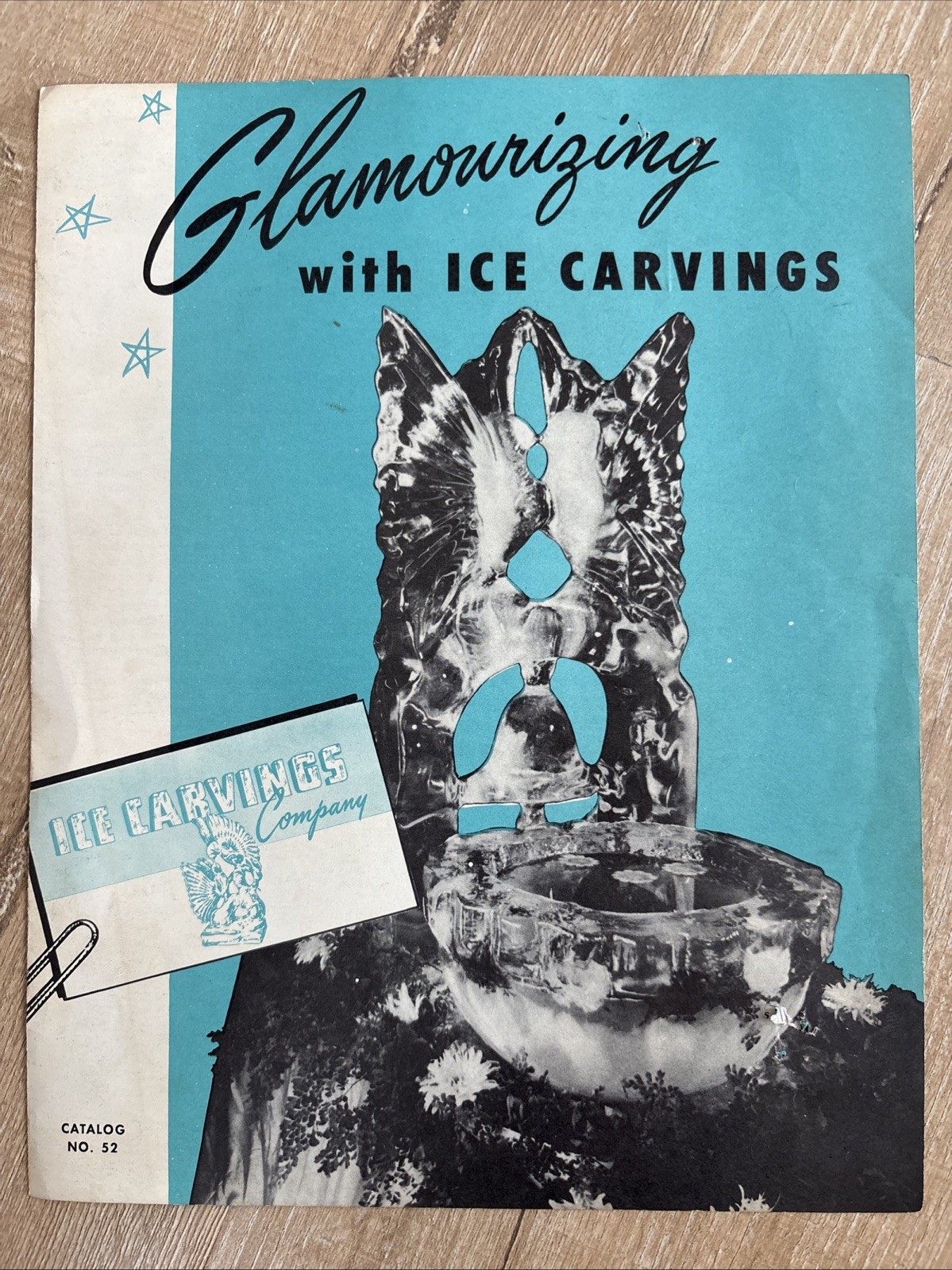ICE CARVING COMPANY Hollywood California c1950 Brochure Catalog Party Vintage