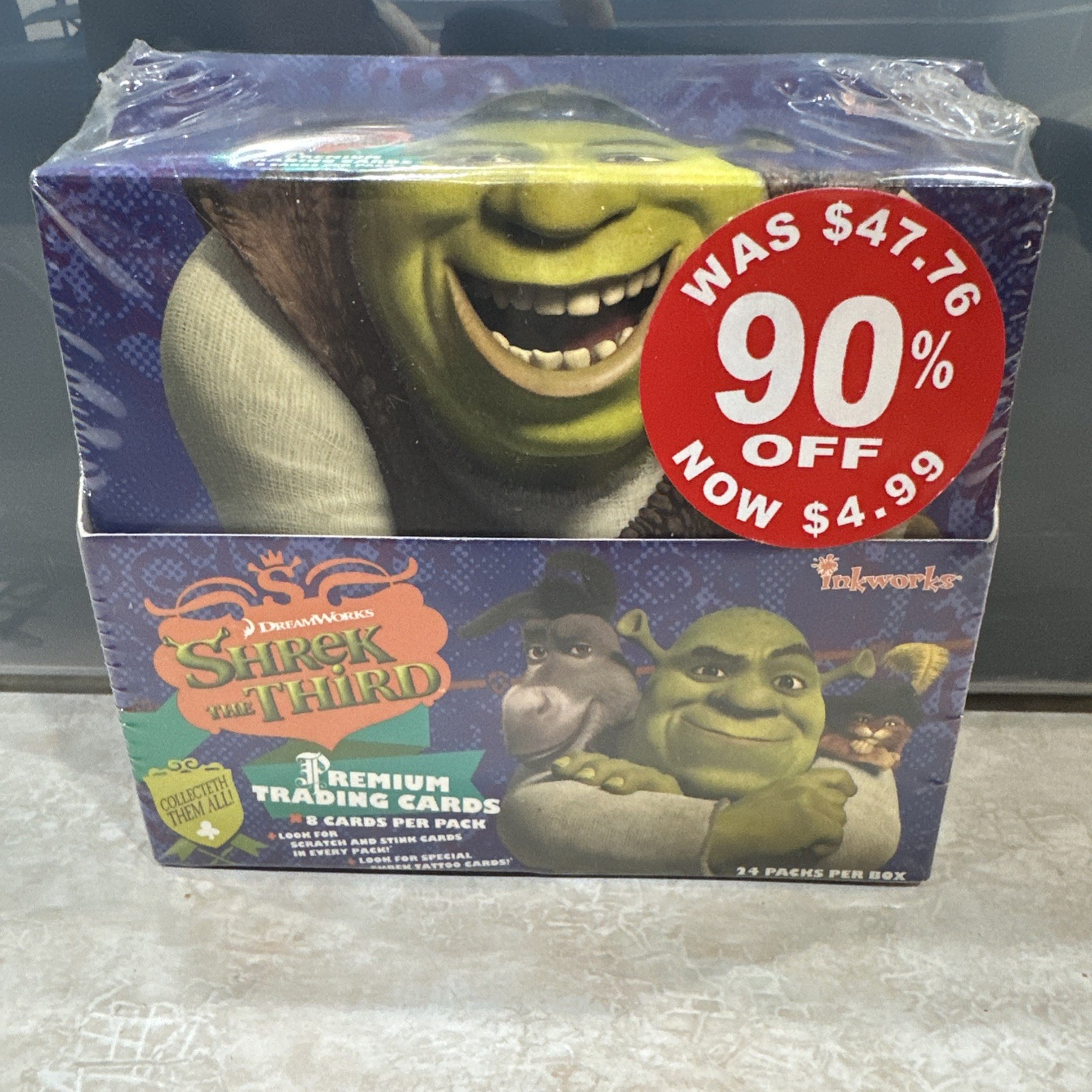 RARE Inkworks Shrek The Third Trading Cards Sealed 24 Packs Factory Sealed