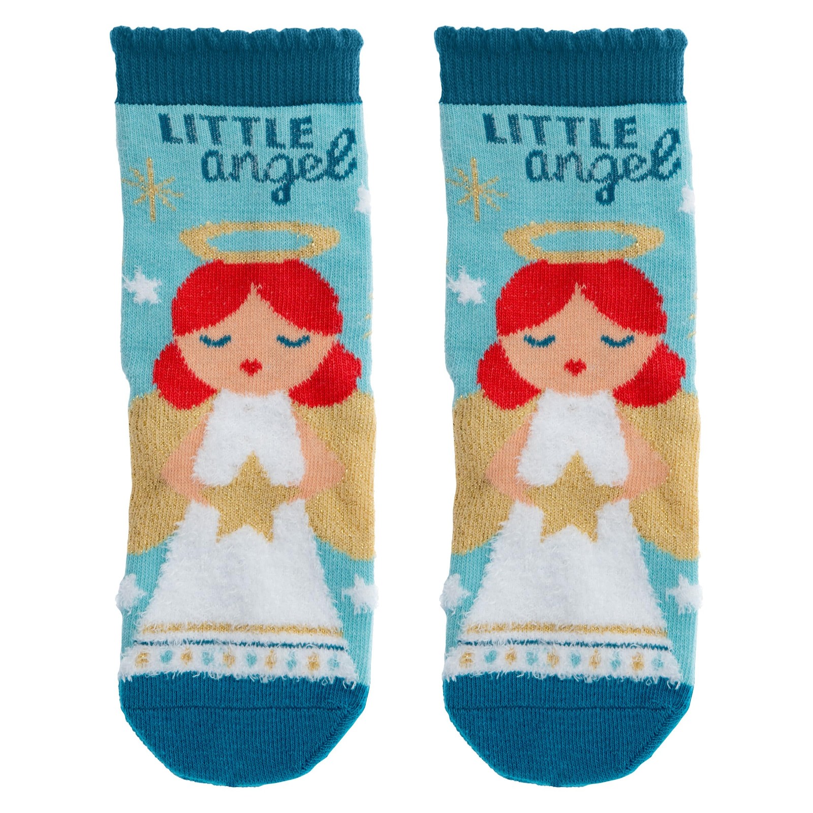 Stephen Joseph, Unisex Kids Crew Toddler Holiday Socks Angel, Large