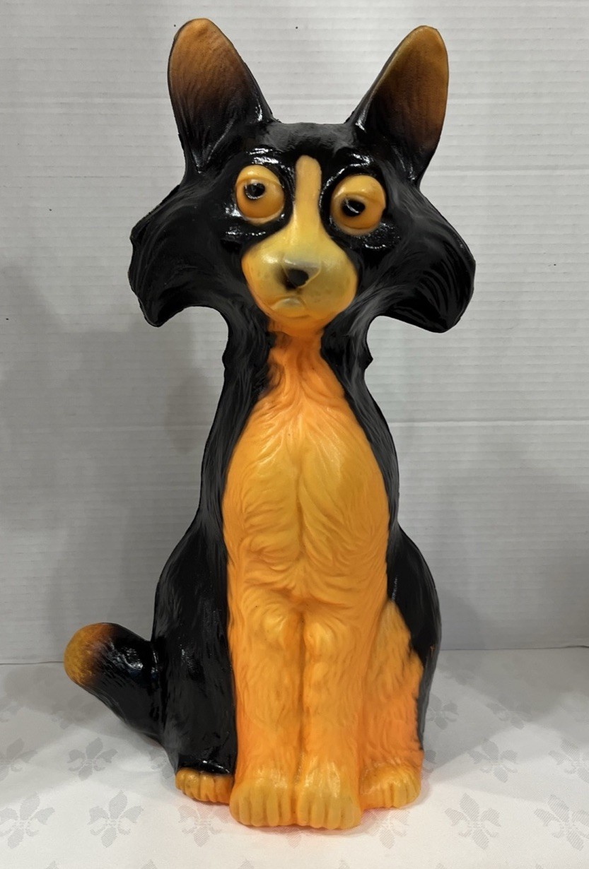 Vtg 1995 TPI PlasticsHalloween Cat Blow Mold 16.5