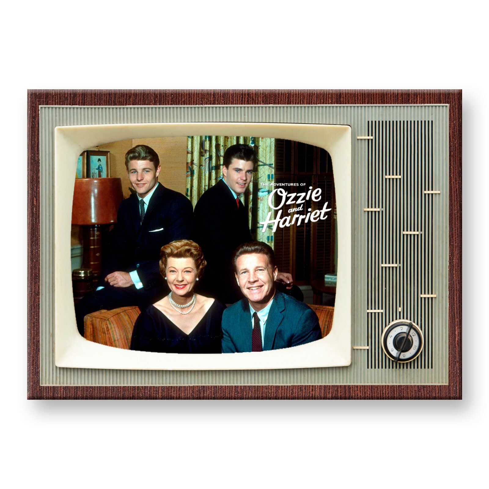 OZZIE and HARRIET TV Show Classic TV 3.5 inches x 2.5 inches FRIDGE MAGNET