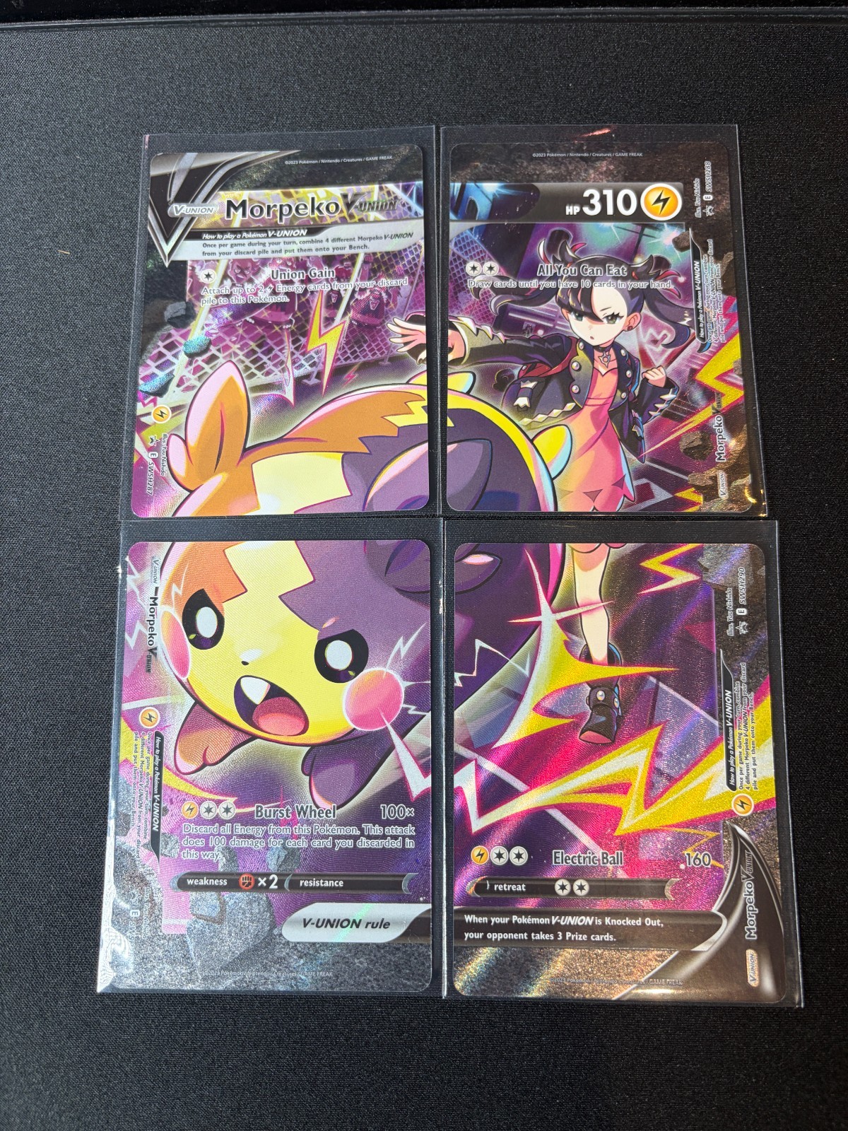 Morpeko V-Union Set - SWSH287-290 - Black Star Promo - Pokemon TCG Card NM Rare