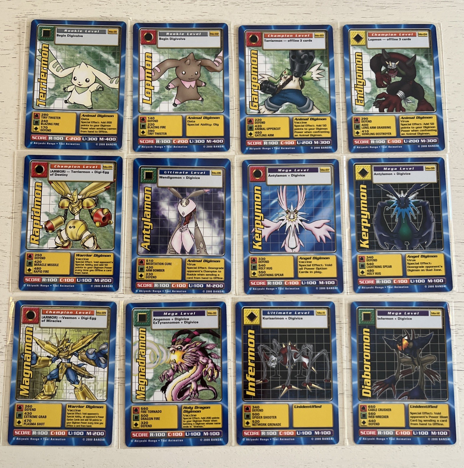 Digimon The Movie Promo Card Set Complete Set Of 12 Cards Bandai 2000